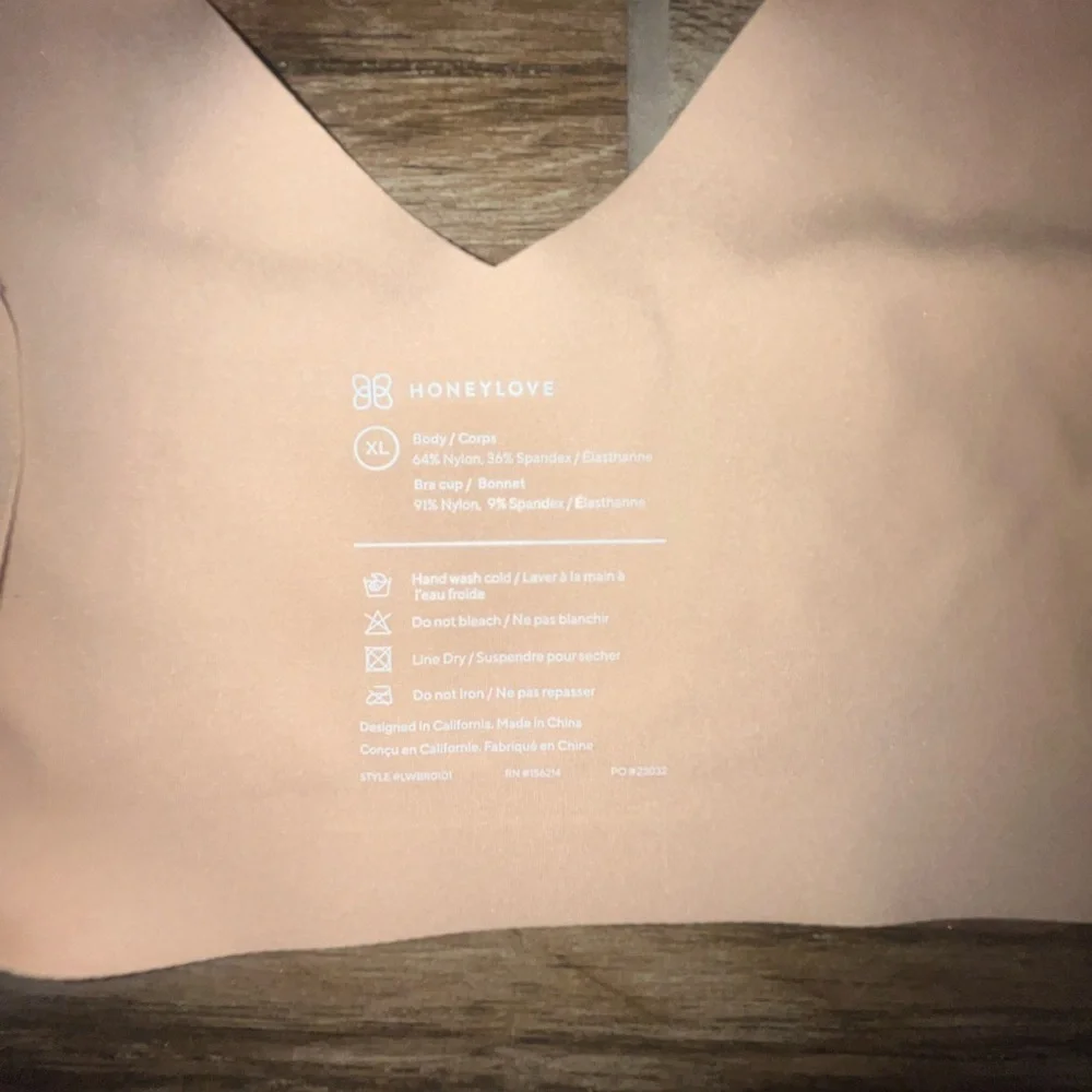 Honey Love V neck Seamless Tan Bra - Picture 5 of 5